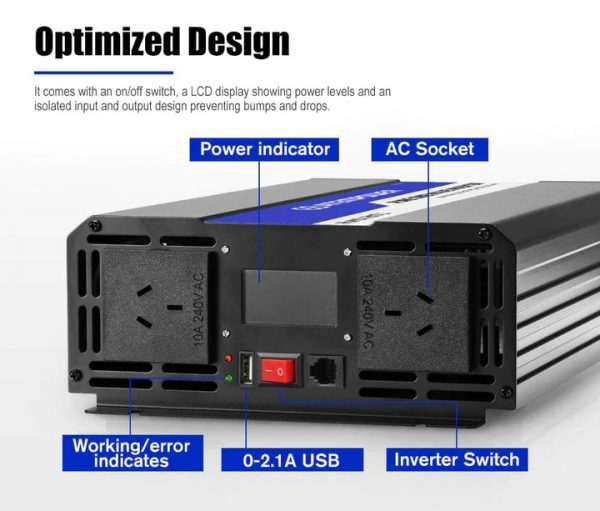 Inversor Onda Pura 3000 Watts Continuos Peak 6000 Watts. - Imagen 4