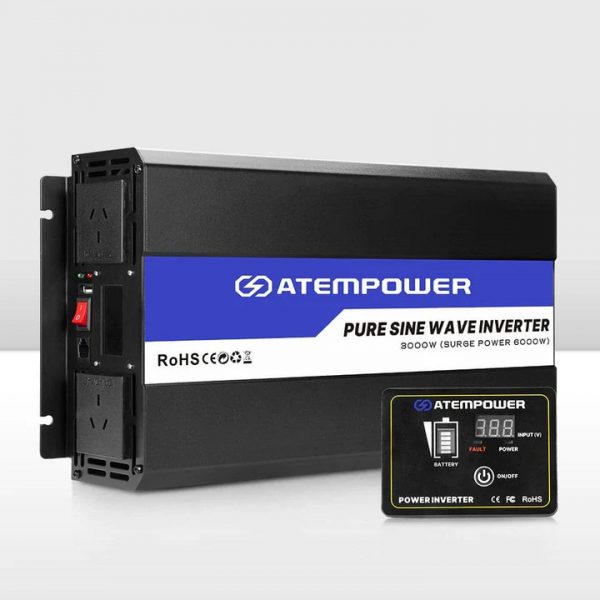 Inversor Onda Pura 3000 Watts Continuos Peak 6000 Watts.