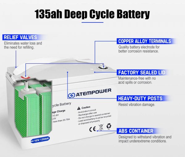BATERIA CICLO PROFUNDO 135 AH. - Imagen 6